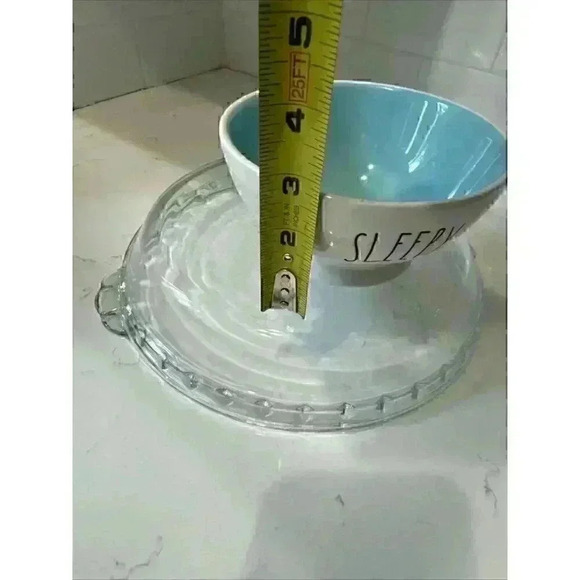 Rae Dunn 'Sleepy' Bowl White With Black Lettering And Light Blue Inside. - Picture 10 of 10